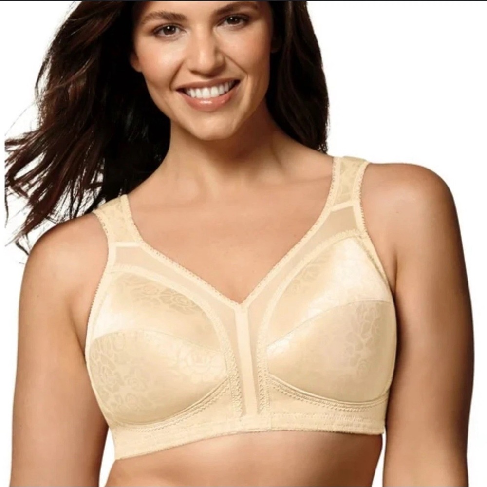 Playtex 18 Hour Ultimate Shoulder Comfort Bra Wirefree 4693 Natural Beig Sz 34D